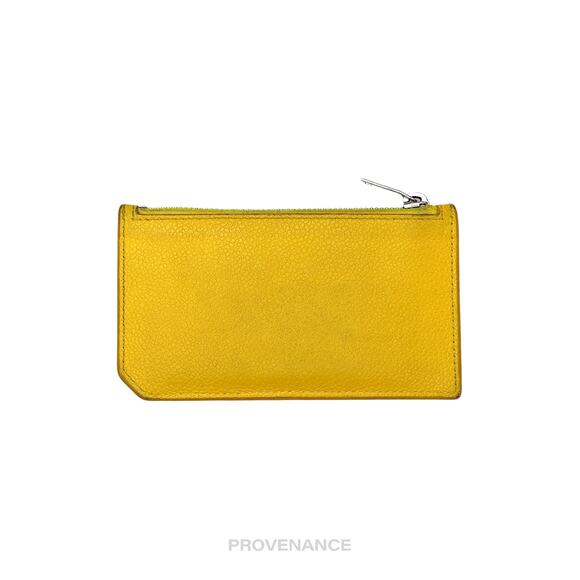 🔴 Saint Laurent Paris SLP Fragment Zip Card Wallet - Yellow - Picture 2 of 9